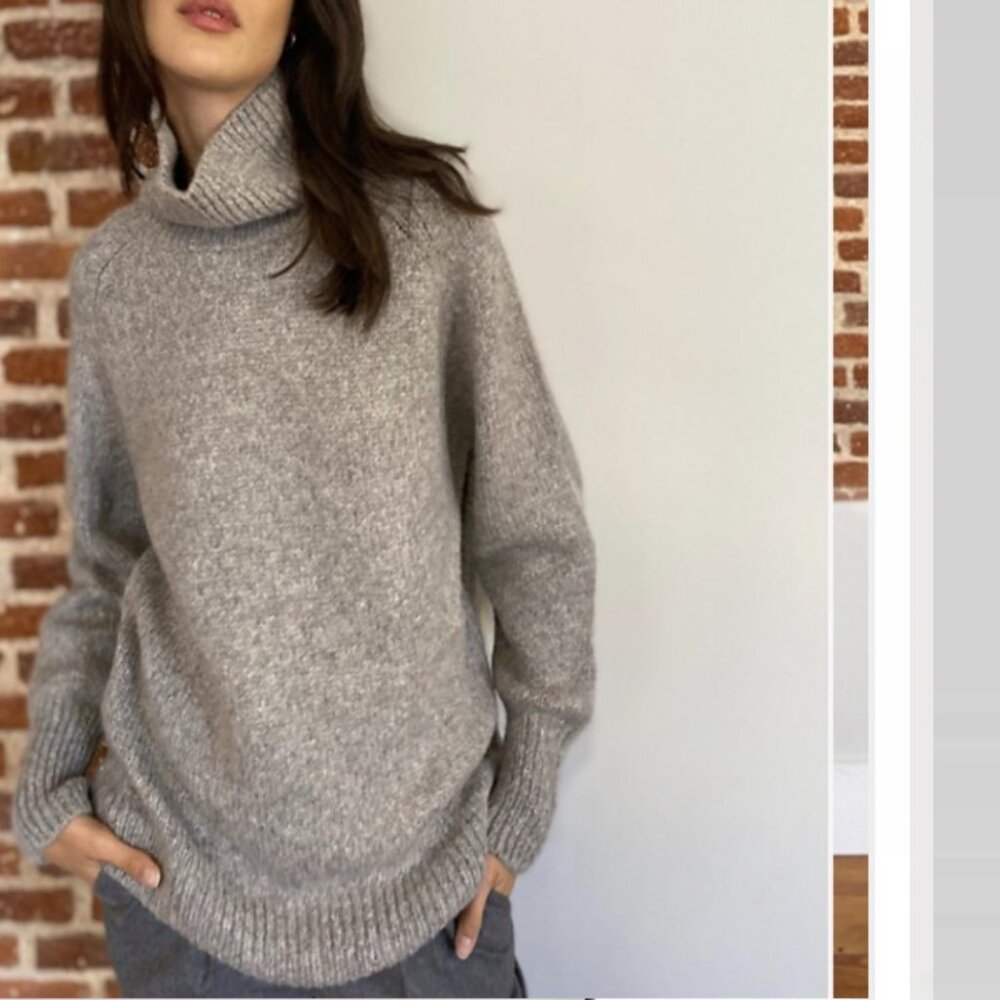Aritzia The Group Babaton Day Off Alpaca Turtleneck Pullover Sweater M